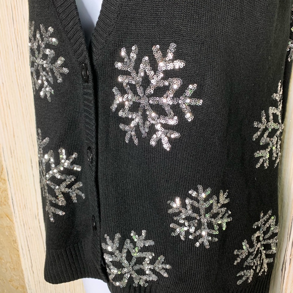 Tipsy Elves Sequin Snowflake Vest - image 4
